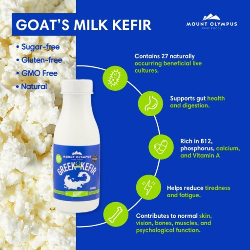 Mount Olympus Pure Foods: Authentic Greek Goats Kefir packaging