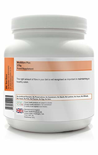 Container of Multifibre Plus supplement for colon health.