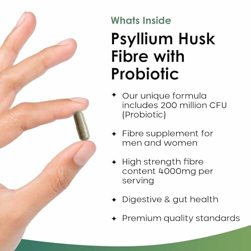 Fibre Supplement 4000mg Psyllium Husk With Probiotic